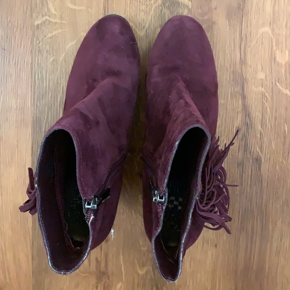 Vince Camuto Hayzee Fringe Deep Wine Bootie - Picture 4 of 9